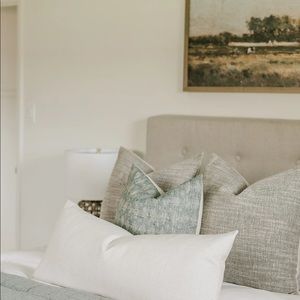 Lule & Co Blue Woven Pillow Cover